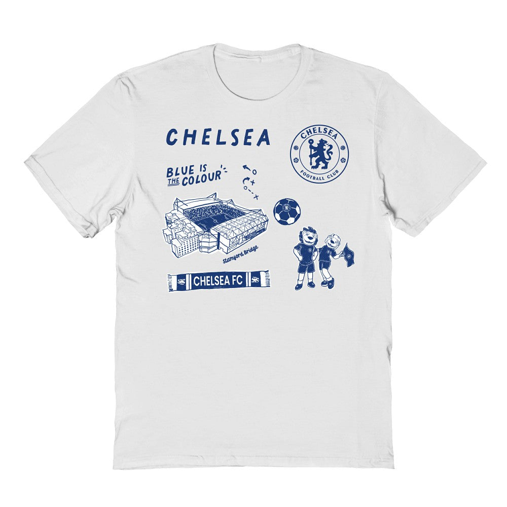 Chelsea Vive La Fete Youth Impressions Icons T-Shirt White