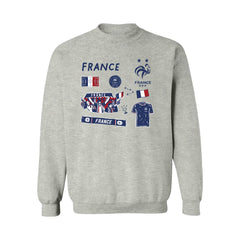 France National Team Vive La Fete Women's Impressions Icons Sweatshirt Gray