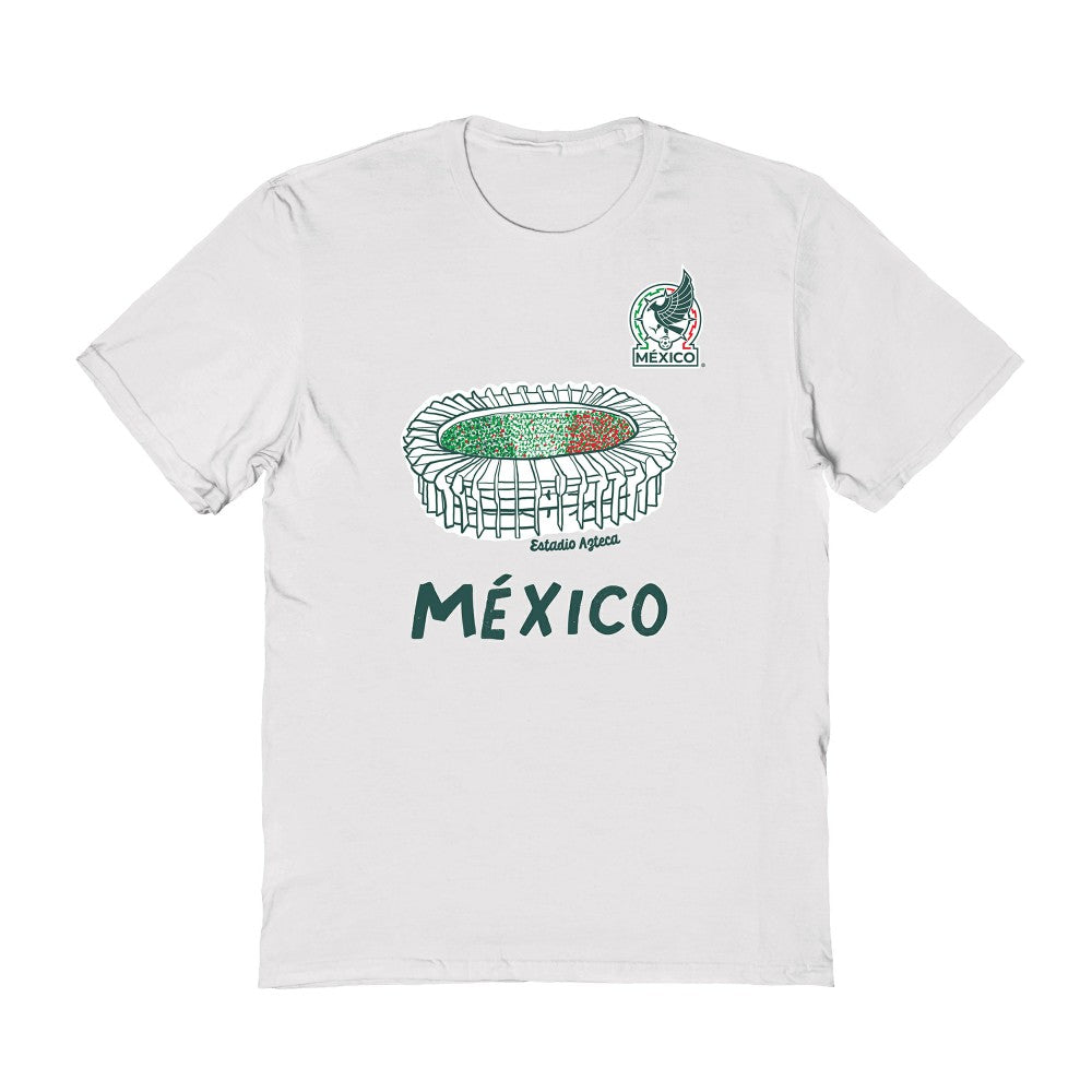 Mexico National Team Vive La Fete Women's Stadium Style T-Shirt White
