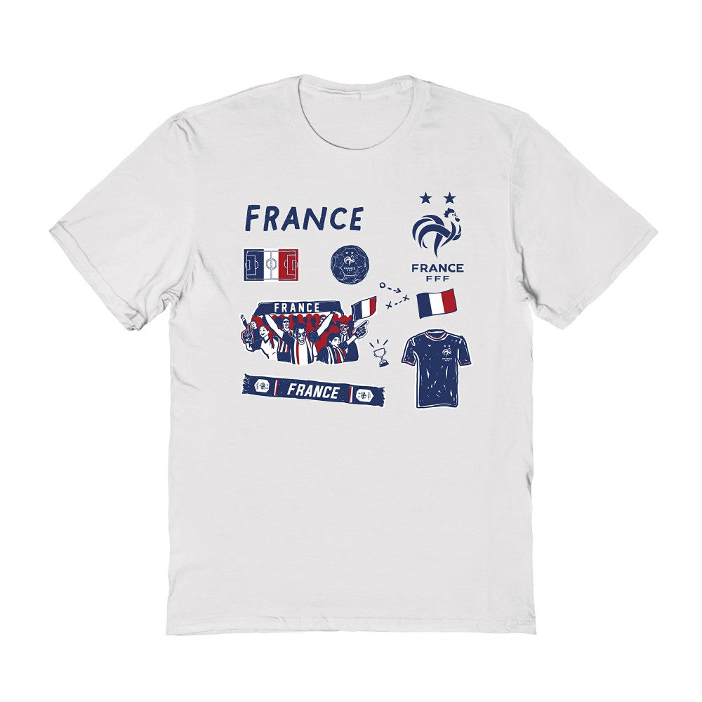 France National Team Vive La Fete Women's Impressions Icons T-Shirt White