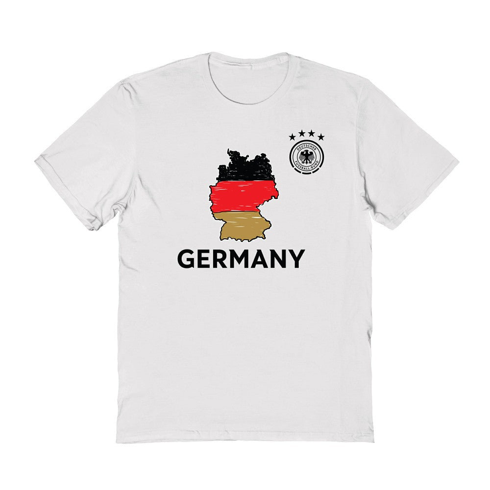 Germany National Team Vive La Fete Youth Map Style T-Shirt White