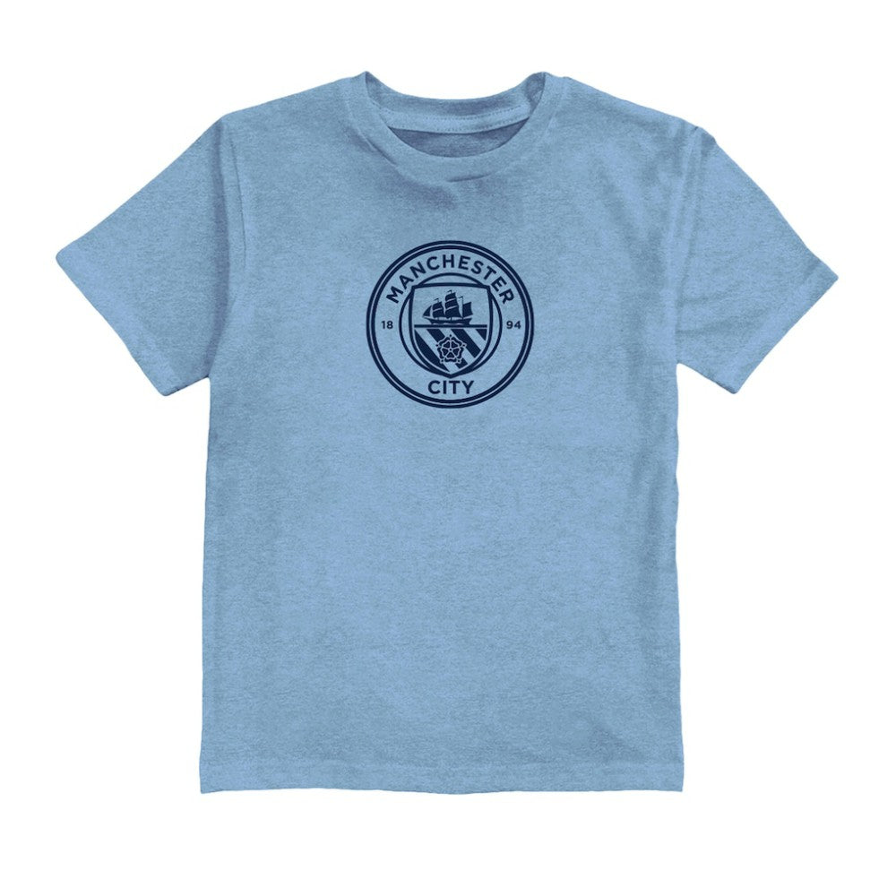 Rodri Manchester City Vive La Fete Youth Player Name & Number Color Badge T-Shirt Light Blue