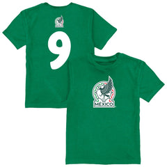 Raúl Jiménez Mexico National Team Vive La Fete Youth Player Name & Number Color Badge T-Shirt Green