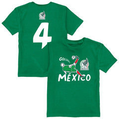 Edson Álvarez Mexico National Team Vive La Fete Youth Player Name & Number Chilena Style T-Shirt Green