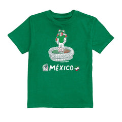 Edson Álvarez Mexico National Team Vive La Fete Youth Player Name & Number Stadium Style T-Shirt Green