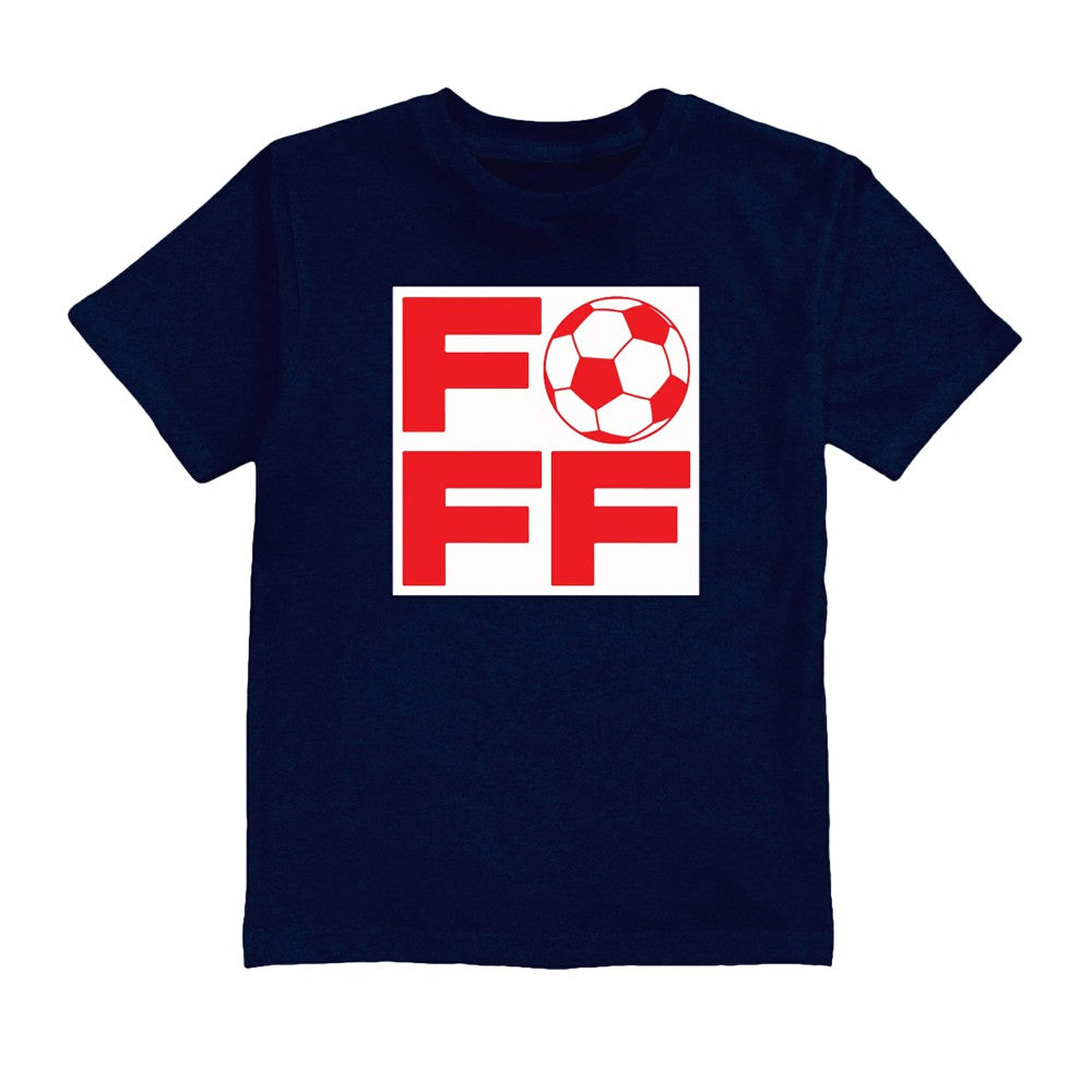 France National Team Vive La Fete Youth FFF Logo T-Shirt Navy