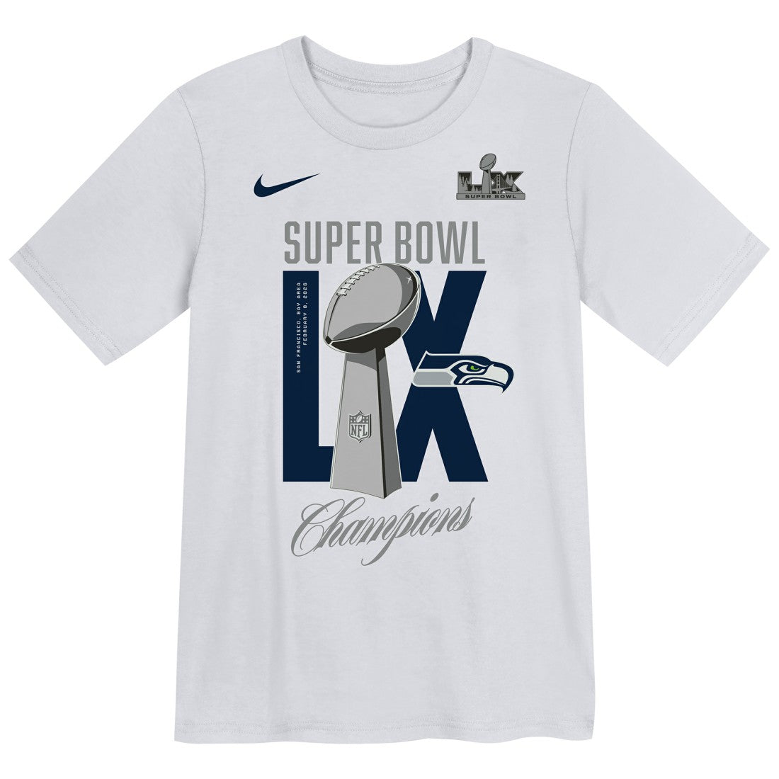 Seattle Seahawks Preschool Super Bowl LX Champions Heavy Chill T-Shirt - White T-shirts