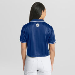 Los Angeles Dodgers WEAR by Erin Andrews Women's Cropped Polo - Royal