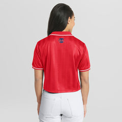 Philadelphia Phillies WEAR by Erin Andrews Women's Cropped Polo - Red