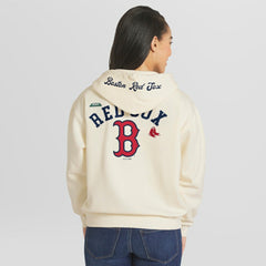 Boston Red Sox WEAR by Erin Andrews Women's Full-Zip Hoodie - Cream Hoodies