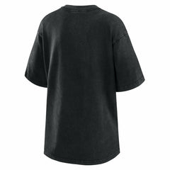 Cincinnati Reds WEAR by Erin Andrews Women's Oversized Boyfriend T-Shirt - Black T-shirts