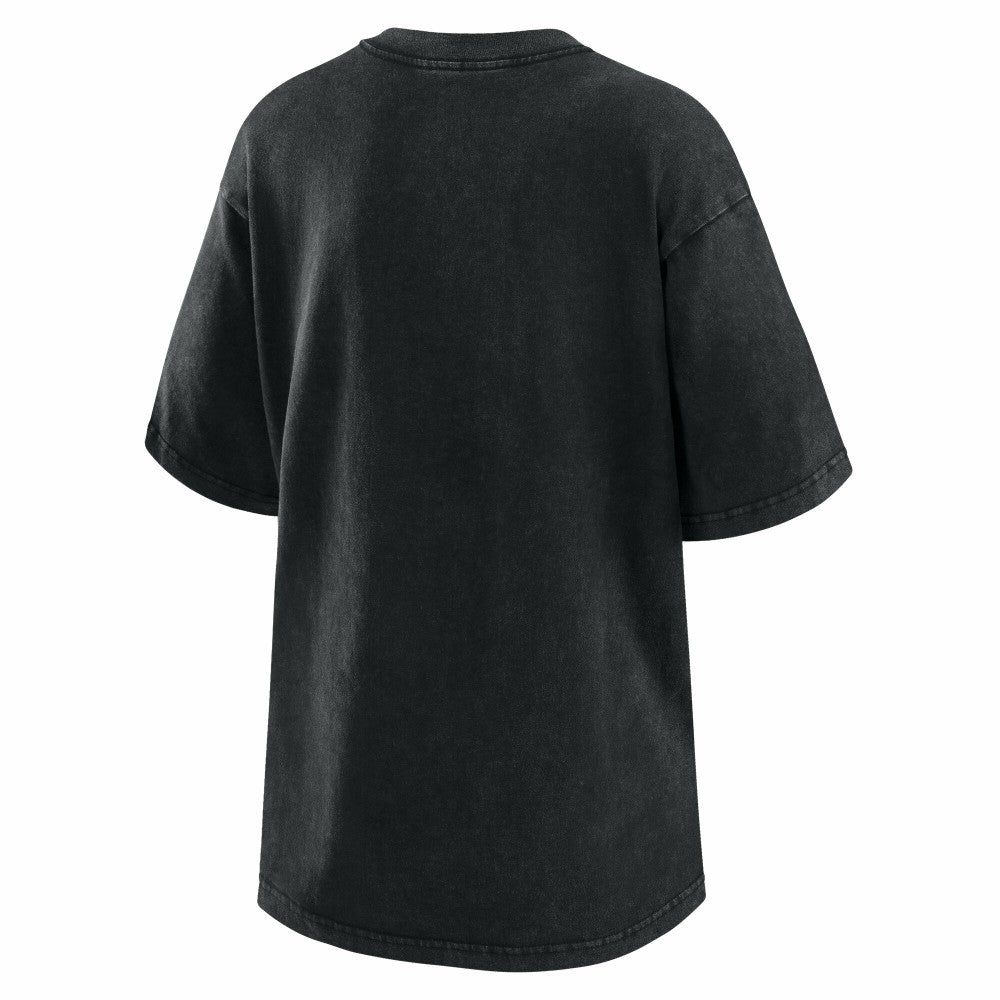 Minnesota Twins WEAR by Erin Andrews Women's Oversized Boyfriend T-Shirt - Black T-shirts