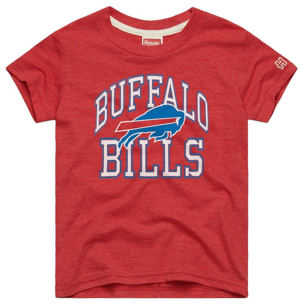 Buffalo Bills Homage Youth Arch Tri-Blend T-Shirt - Red T-shirts