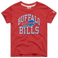 Buffalo Bills Homage Youth Arch Tri-Blend T-Shirt - Red T-shirts