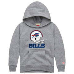 Buffalo Bills Homage Youth Big Helmet Tri-Blend Hoodie - Gray Hoodies