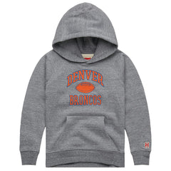 Denver Broncos Homage Youth Gridiron Tri-Blend Hoodie - Gray Hoodies