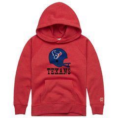 Houston Texans Homage Youth Big Helmet Tri-Blend Hoodie - Red Hoodies