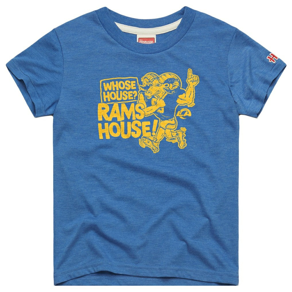 Los Angeles Rams Homage Youth Whose House Mascot Tri-Blend T-Shirt - Royal T-shirts
