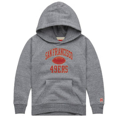 San Francisco 49ers Homage Youth Gridiron Tri-Blend Hoodie - Gray Hoodies