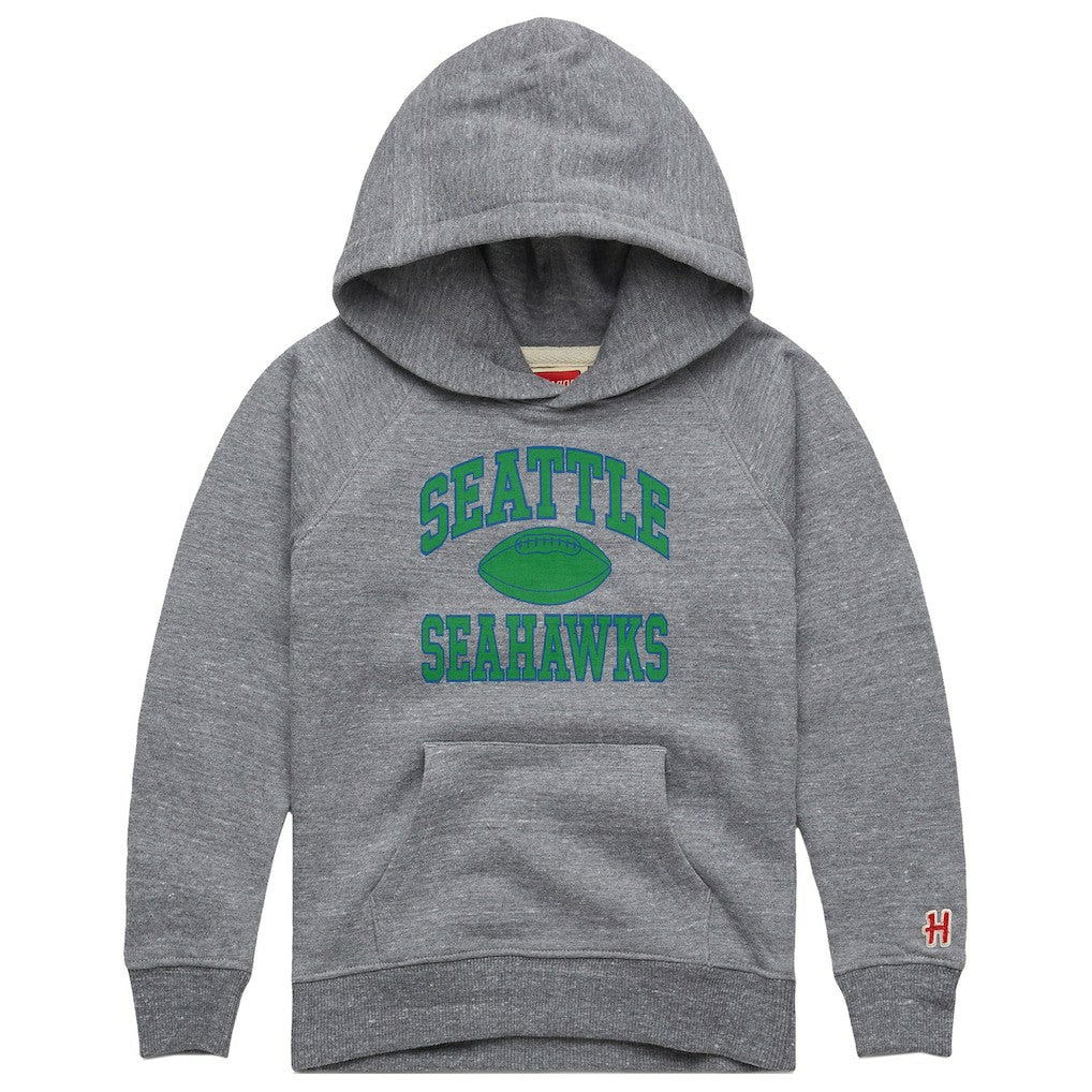 Seattle Seahawks Homage Youth Gridiron Tri-Blend Hoodie - Gray Hoodies