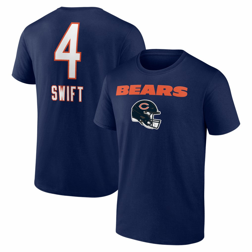 D'Andre Swift Chicago Bears Team Wordmark T-Shirt - Navy T-shirts