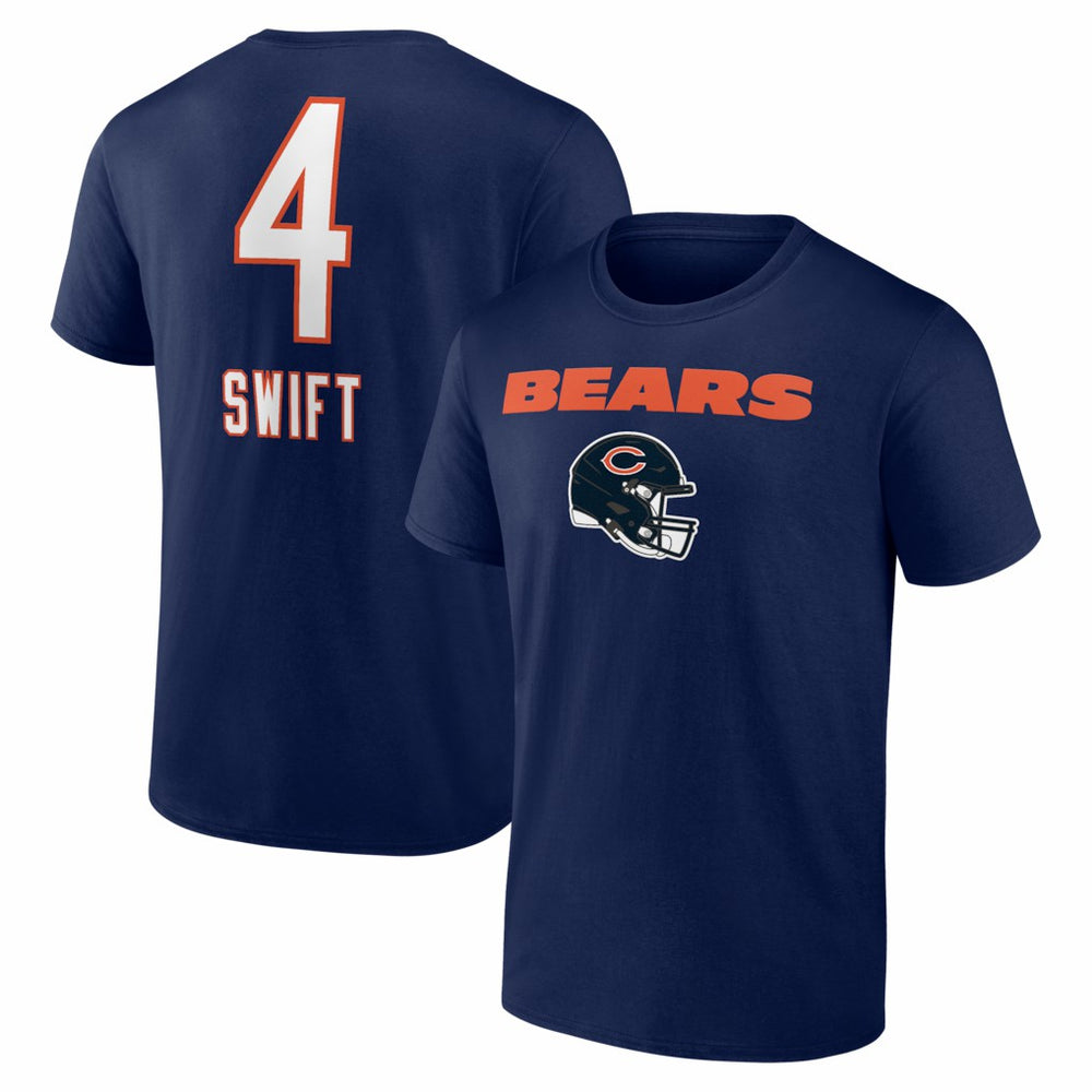 D'Andre Swift Chicago Bears Team Wordmark T-Shirt - Navy T-shirts
