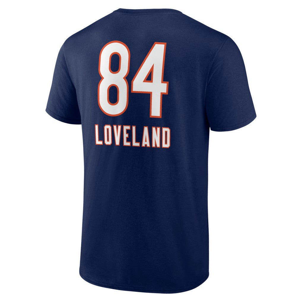Colston Loveland Chicago Bears Team Wordmark T-Shirt - Navy T-shirts
