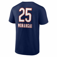 Kyle Monangai Chicago Bears Team Wordmark T-Shirt - Navy T-shirts