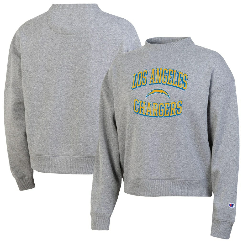 Los Angeles Chargers Champion Women's Triumph Tri-Blend Sweatshirt - Gray Sweatshirts