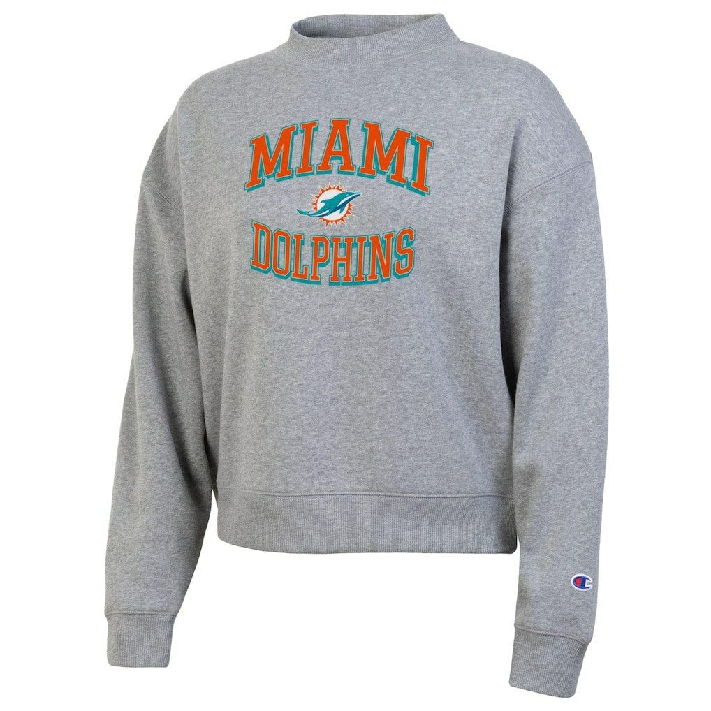 Miami Dolphins Champion Women's Triumph Tri-Blend Sweatshirt - Gray Sweatshirts
