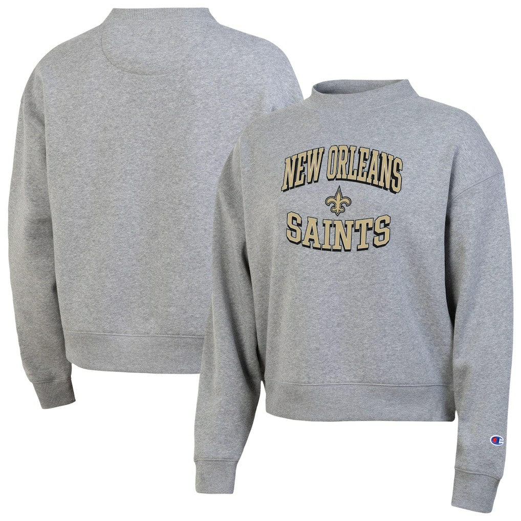 New Orleans Saints Champion Women's Triumph Tri-Blend Sweatshirt - Gray Sweatshirts