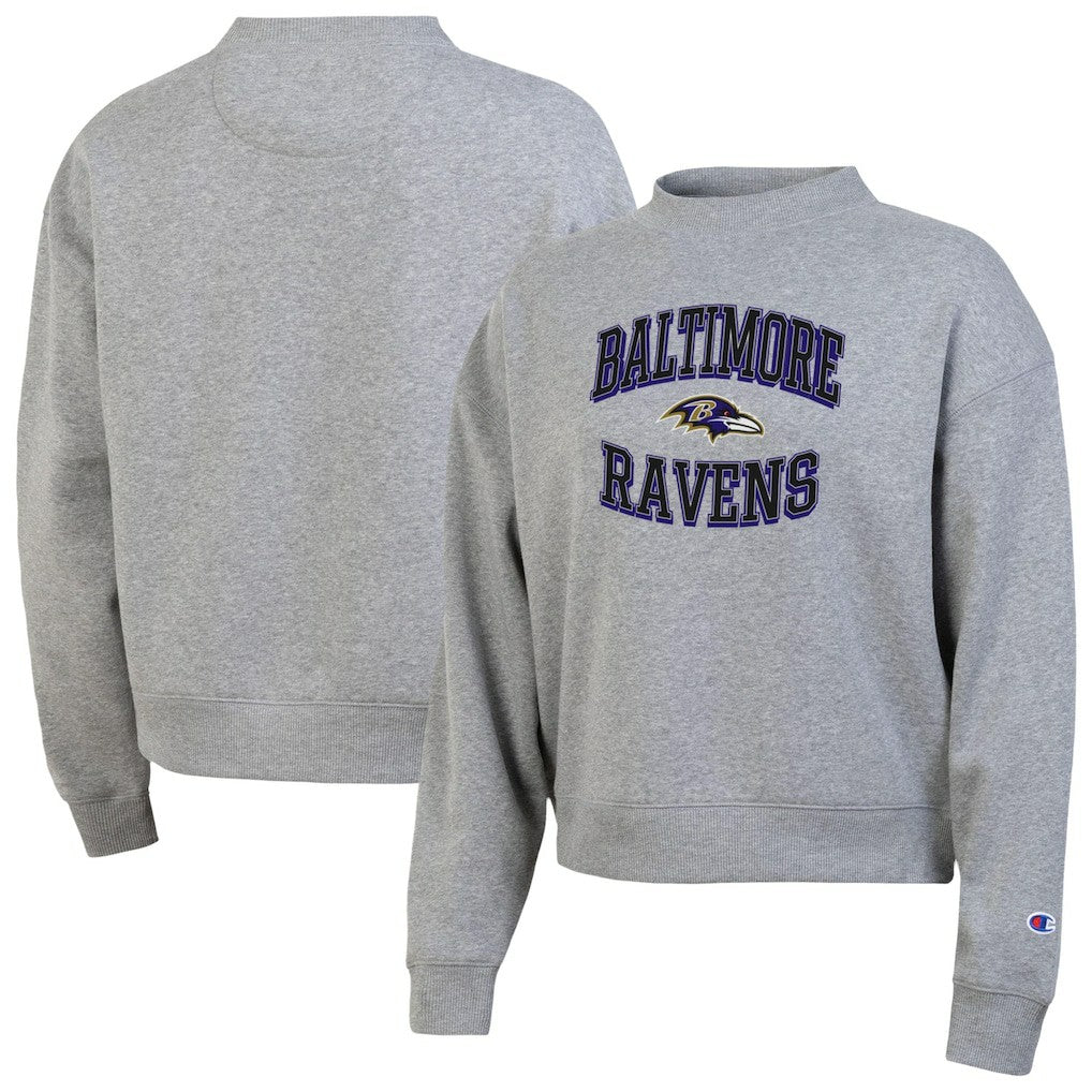 Baltimore Ravens Champion Women's Triumph Tri-Blend Sweatshirt - Gray Sweatshirts