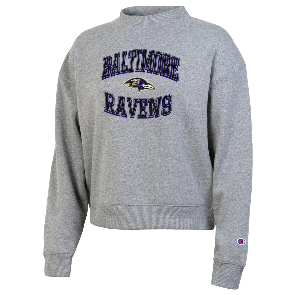 Baltimore Ravens Champion Women's Triumph Tri-Blend Sweatshirt - Gray Sweatshirts