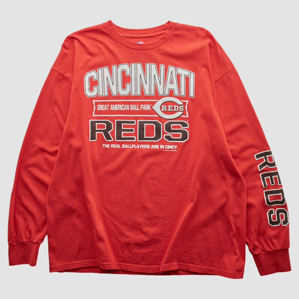 Cincinnati Reds Genuine Merchandise 2000s Long Sleeve T-shirt - Red - XVintage T-shirts
