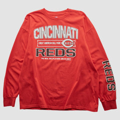 Cincinnati Reds Genuine Merchandise 2000s Long Sleeve T-shirt - Red - XVintage T-shirts