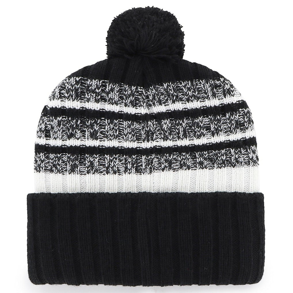 New England Patriots '47 2025 AFC Champions Tavern Cuffed Knit Hat with Pom - Black Hats