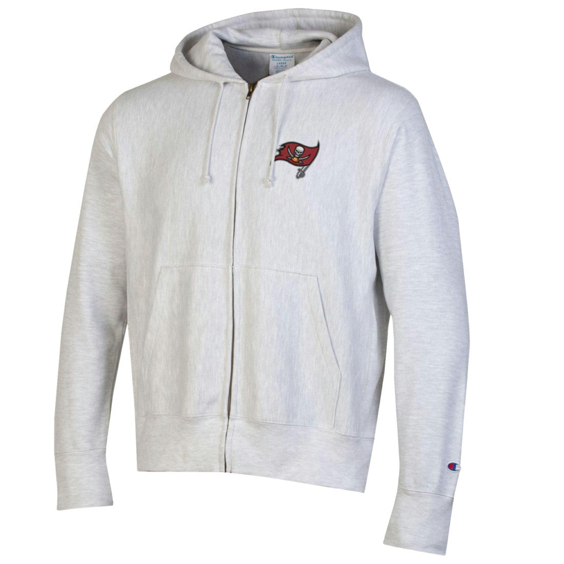 Tampa Bay Buccaneers Champion Reverse Weave Full-Zip Hoodie - Gray Hoodies