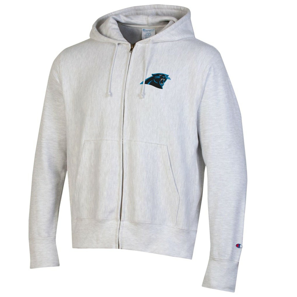 Carolina Panthers Champion Reverse Weave Full-Zip Hoodie - Gray Hoodies