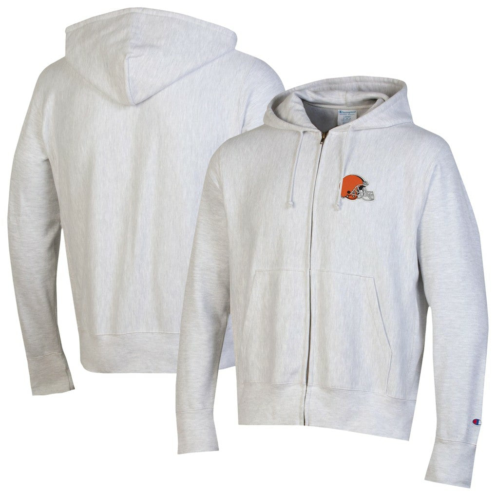 Cleveland Browns Champion Reverse Weave Full-Zip Hoodie - Gray Hoodies