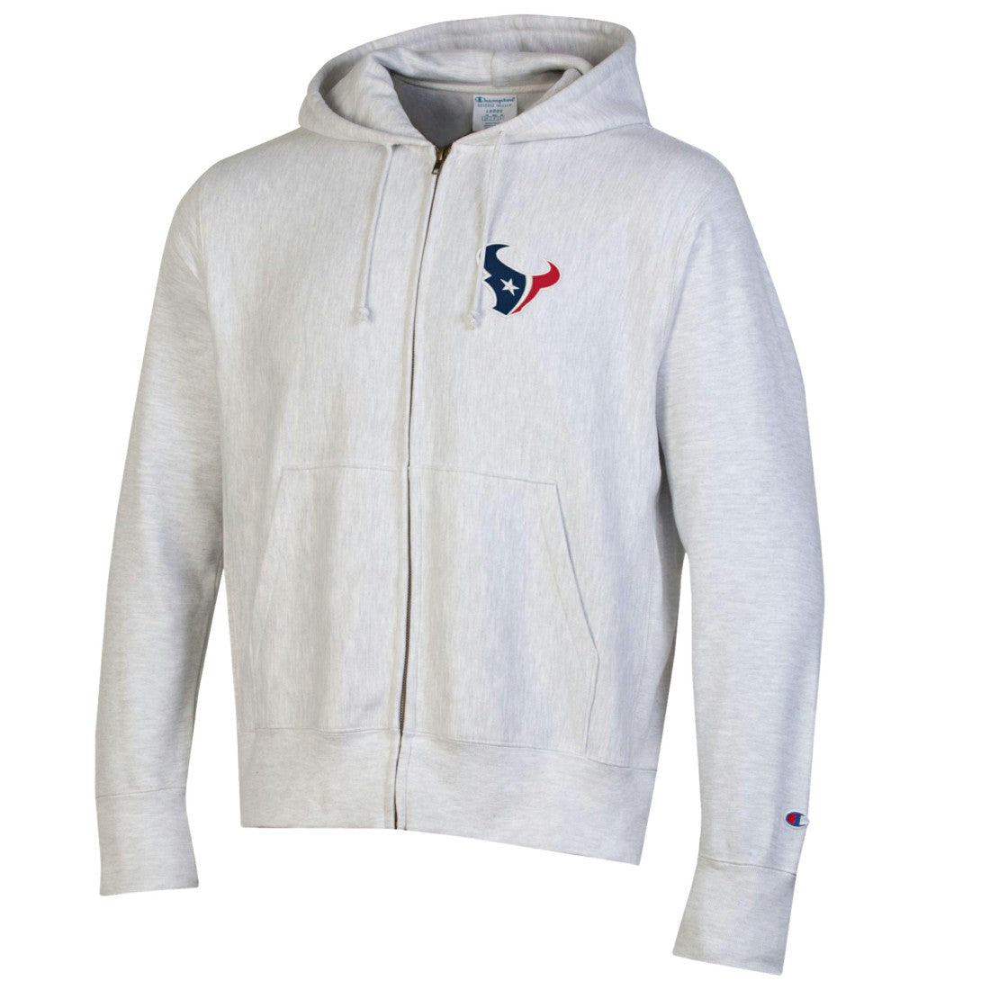 Houston Texans Champion Reverse Weave Full-Zip Hoodie - Gray Hoodies