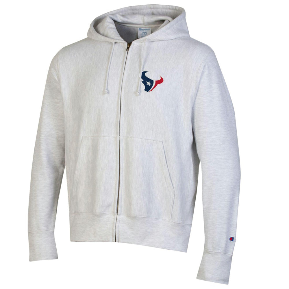 Houston Texans Champion Reverse Weave Full-Zip Hoodie - Gray Hoodies