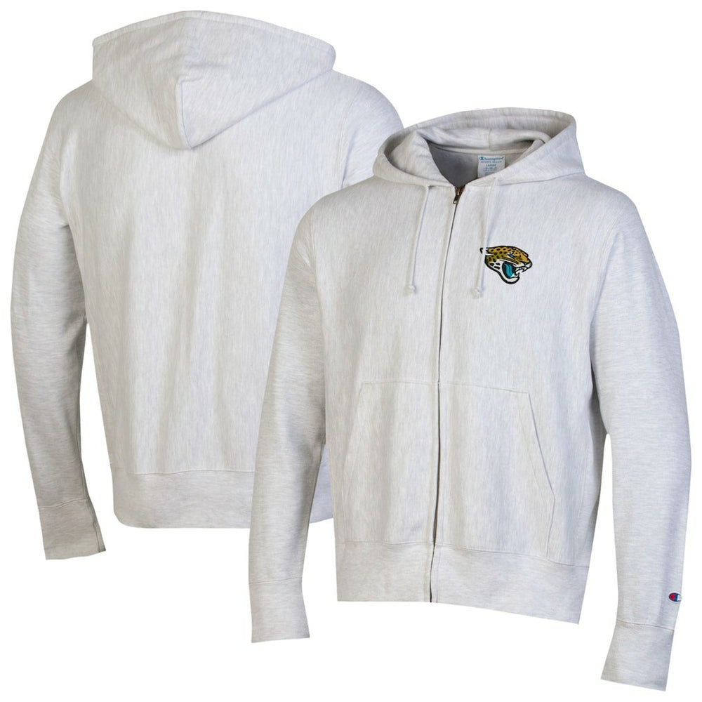 Jacksonville Jaguars Champion Reverse Weave Full-Zip Hoodie - Gray Hoodies