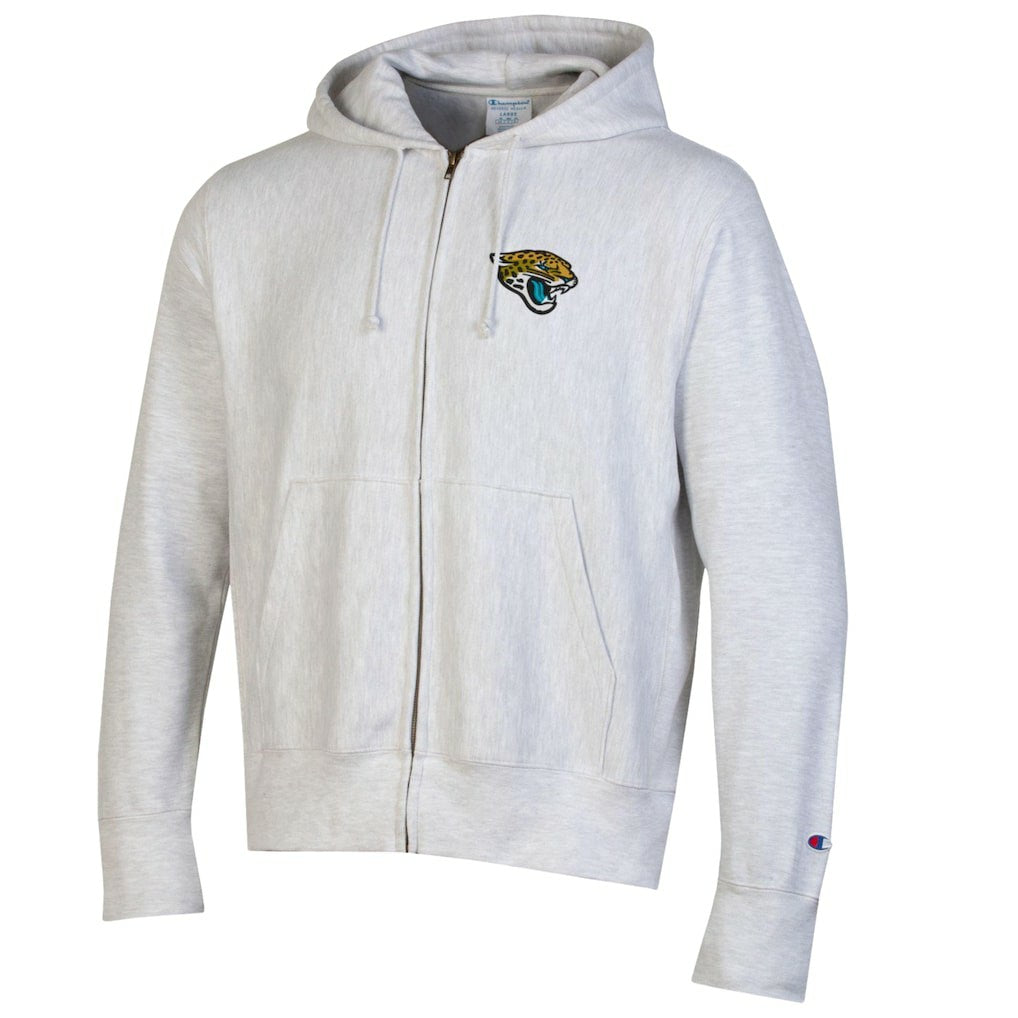 Jacksonville Jaguars Champion Reverse Weave Full-Zip Hoodie - Gray Hoodies