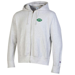 New York Jets Champion Reverse Weave Full-Zip Hoodie - Gray Hoodies