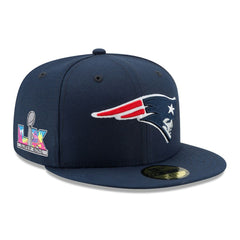 New England Patriots New Era Super Bowl LX Side Patch 59FIFTY Fitted Hat - Navy Hats