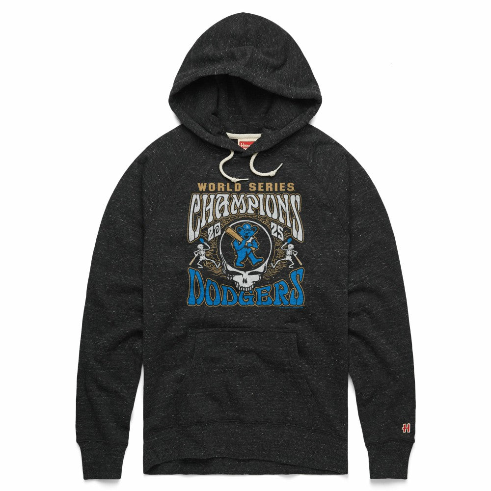 Los Angeles Dodgers Homage 2026 Gold Collection Grateful Dead Hoodie - Charcoal Hoodies
