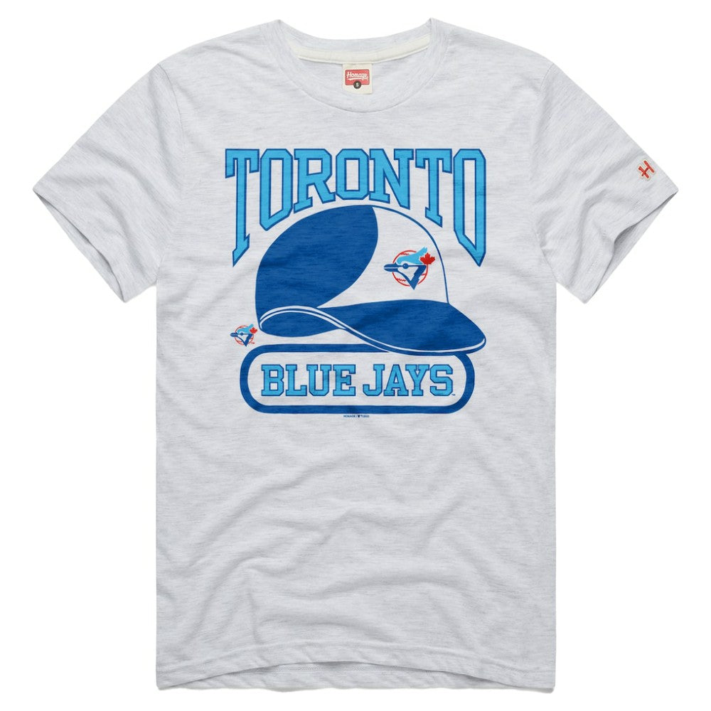 Toronto Blue Jays Homage Tri-Blend Hyperlocal T-Shirt - Ash T-shirts