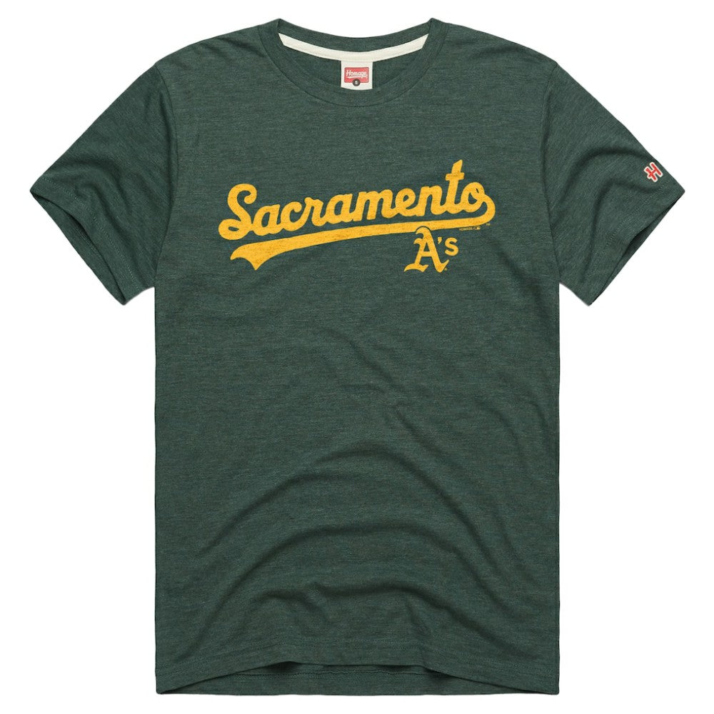 Athletics Homage Tri-Blend Hyperlocal T-Shirt - Green T-shirts