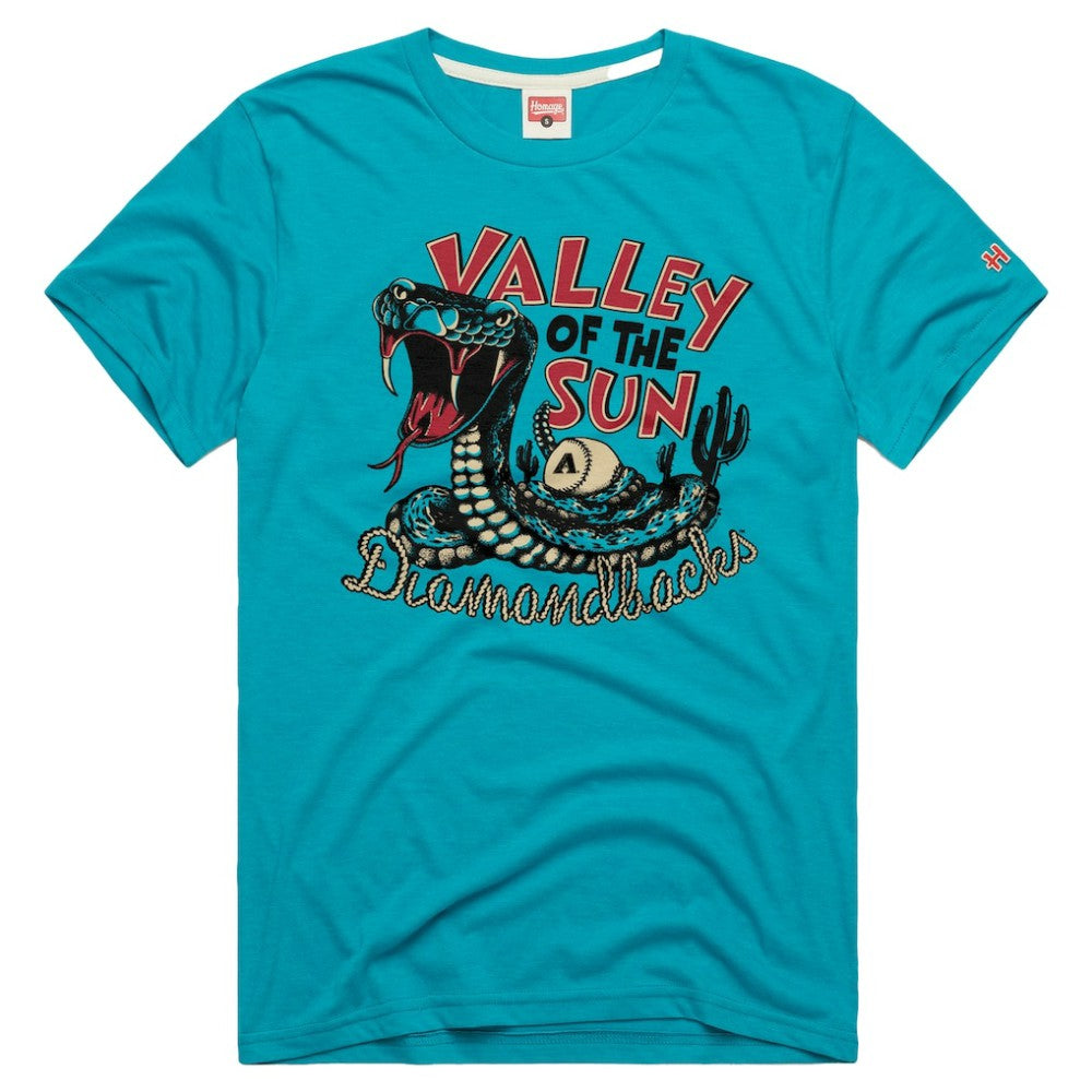 Arizona Diamondbacks Homage Tri-Blend Hyperlocal T-Shirt - Teal T-shirts
