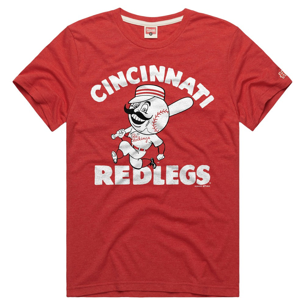 Cincinnati Reds Homage Tri-Blend Hyperlocal T-Shirt - Red T-shirts